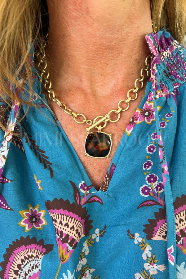 Squared Stone necklace