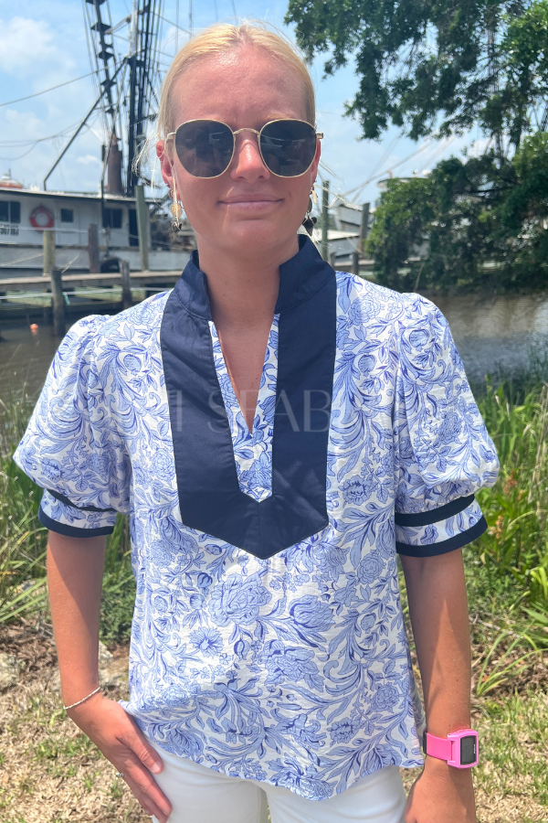 Statham top, blue