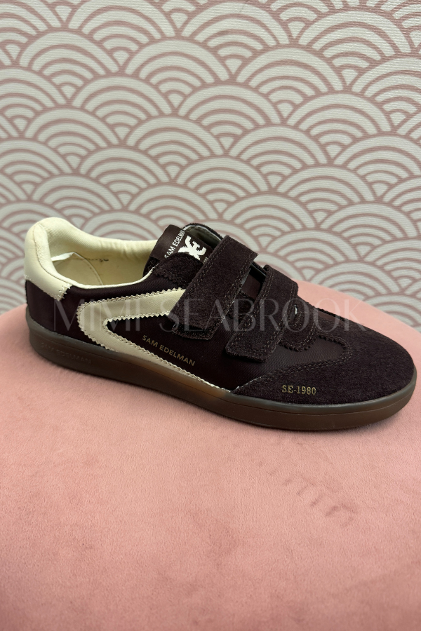 Talia Sneakers, chocolate suede By Sam Edelman