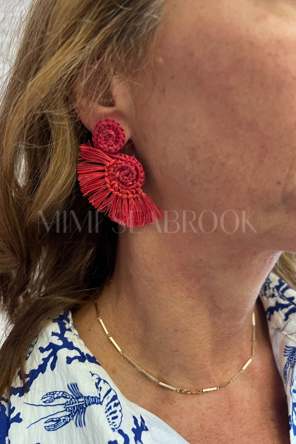 Tokio Earrings, red