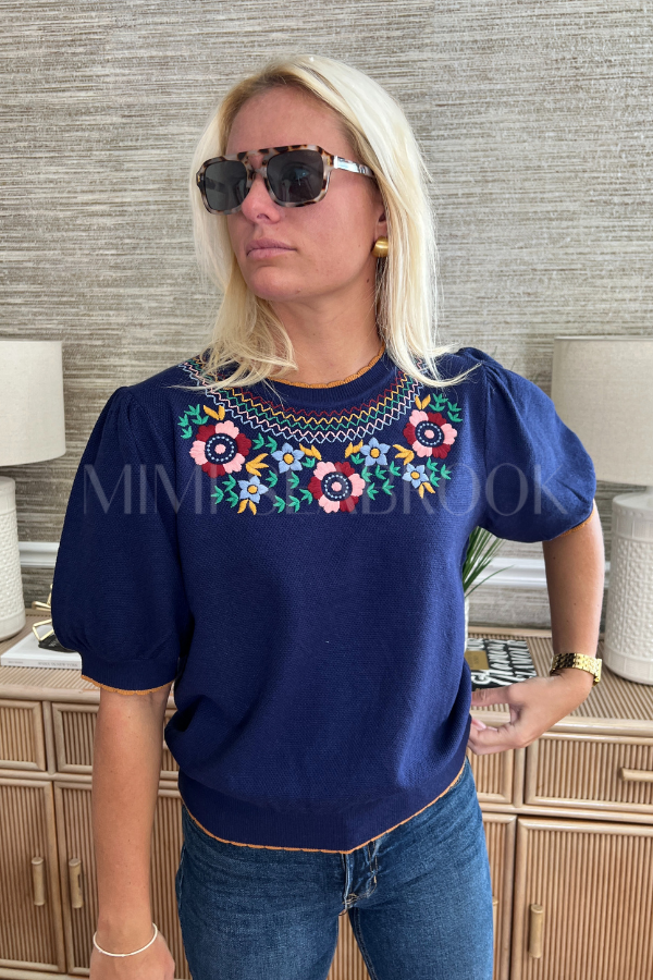 Windham embroidered top