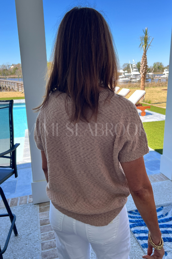 Wright top, dark taupe