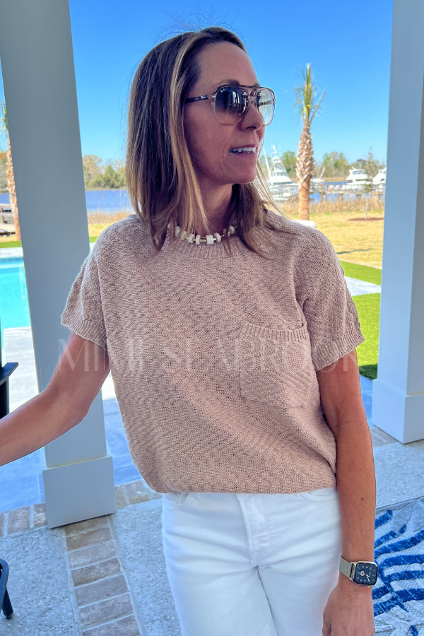 Wright top, dark taupe