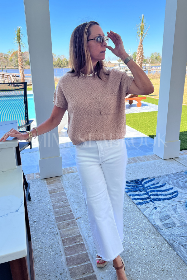 Wright top, dark taupe