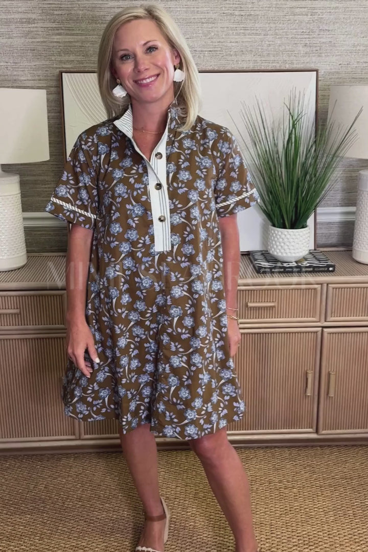 Cadman dress, brown