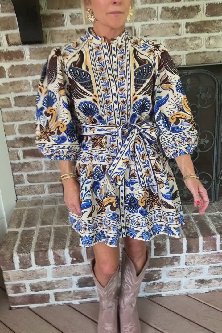 Nature Land Sand Mini Dress by Farm Rio
