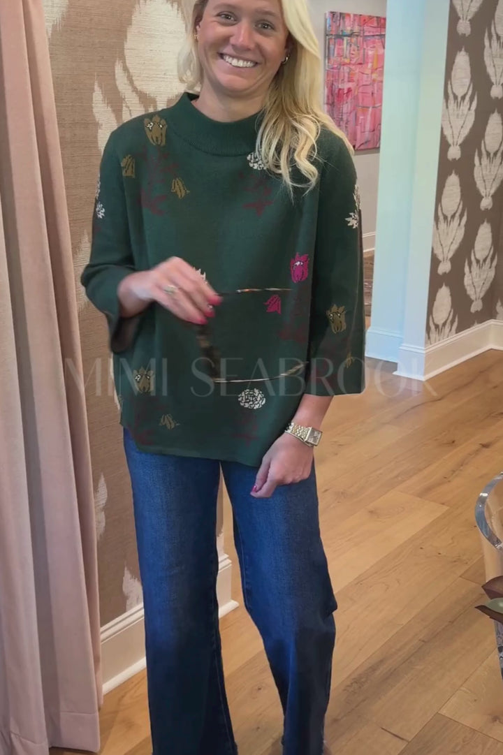 Dolores sweater, hunter green