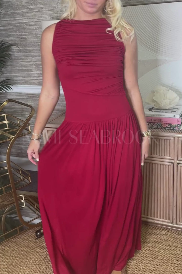 Abell dress, scarlet