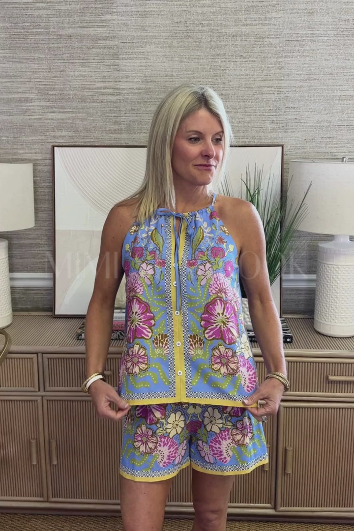 Tellie top, chambray