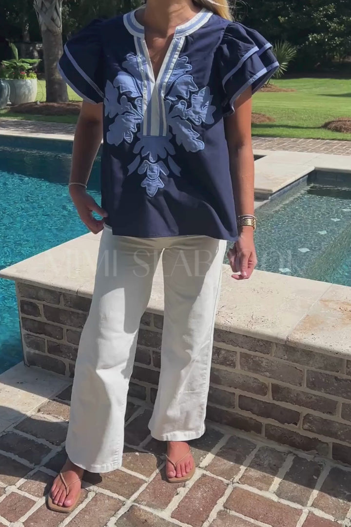 Hudgins top, navy