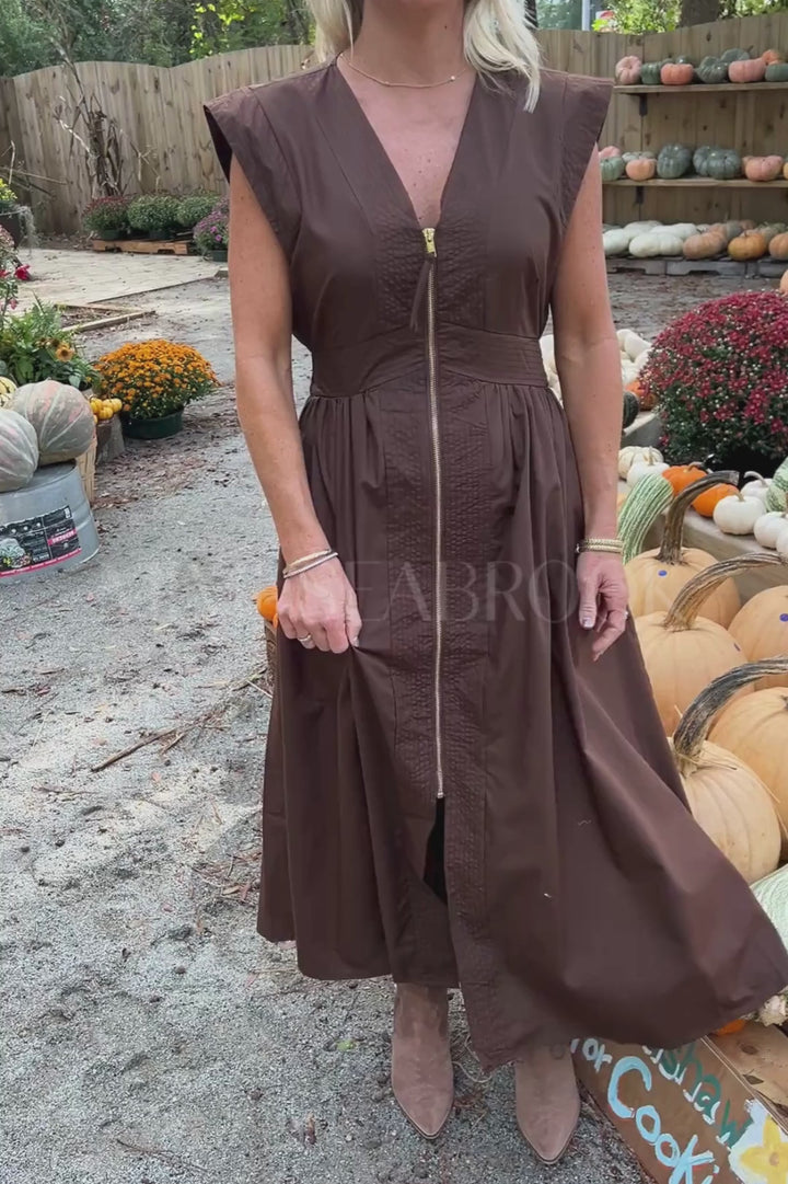 Analia dress, brown
