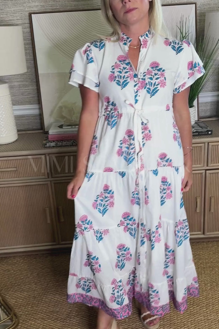 Magnolia Flutter Dress, bermuda by Victoria Dunn