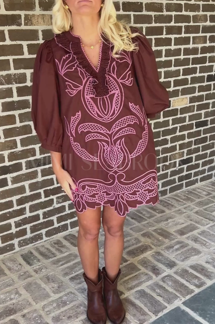 Holman dress, chocolate