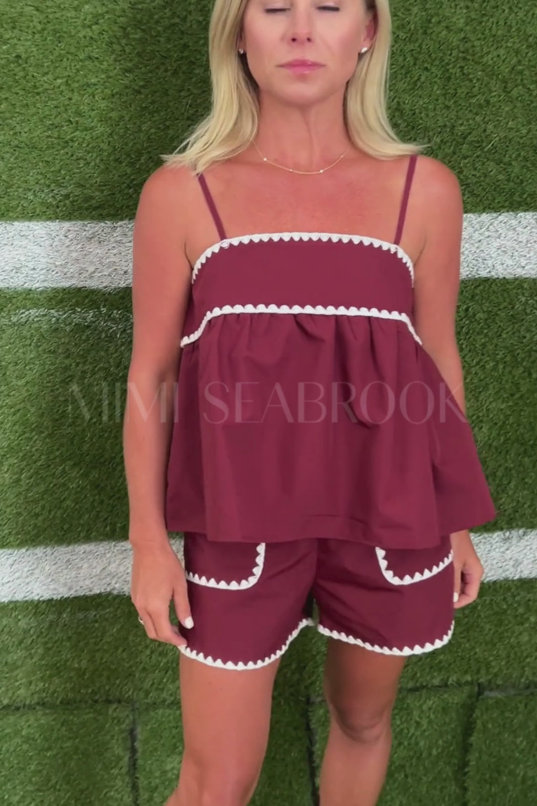 Isela shorts, burgundy