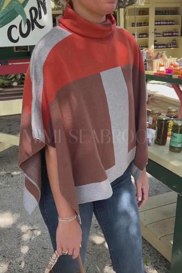 Jayne sweater cape, heather grey