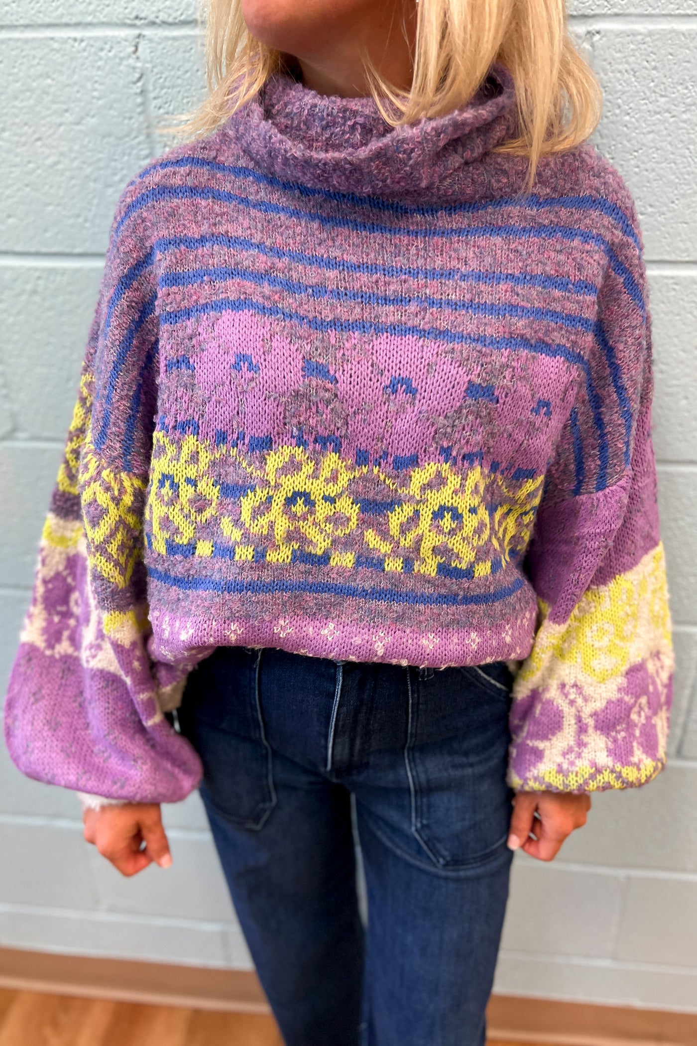 Kaylee sweater, purple multi