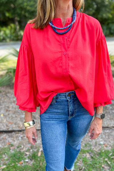 Wendy top, poinsettia
