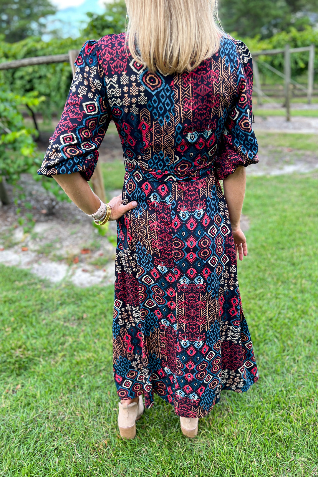 Fata dress by King + Pitt, aztec print