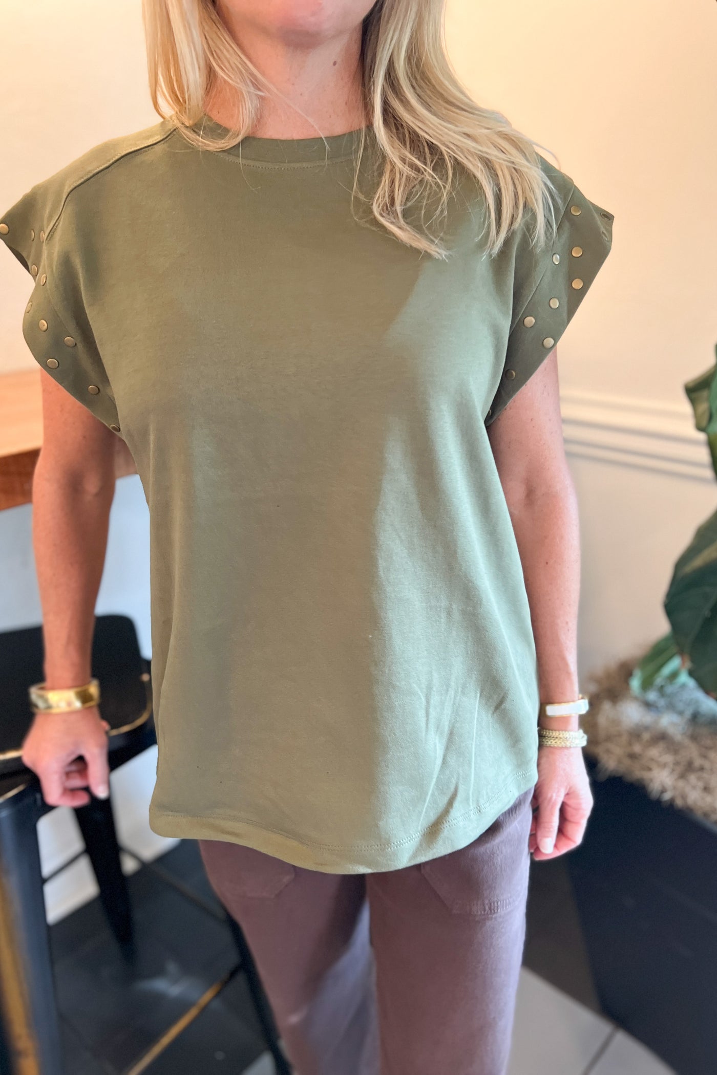 Una top, olive