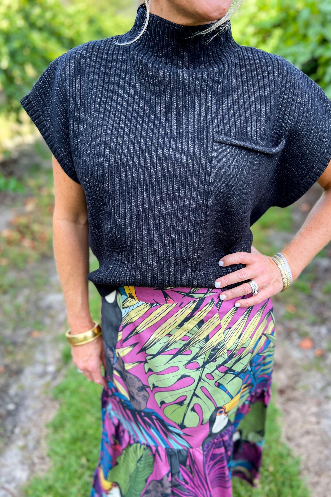 Talton top, black