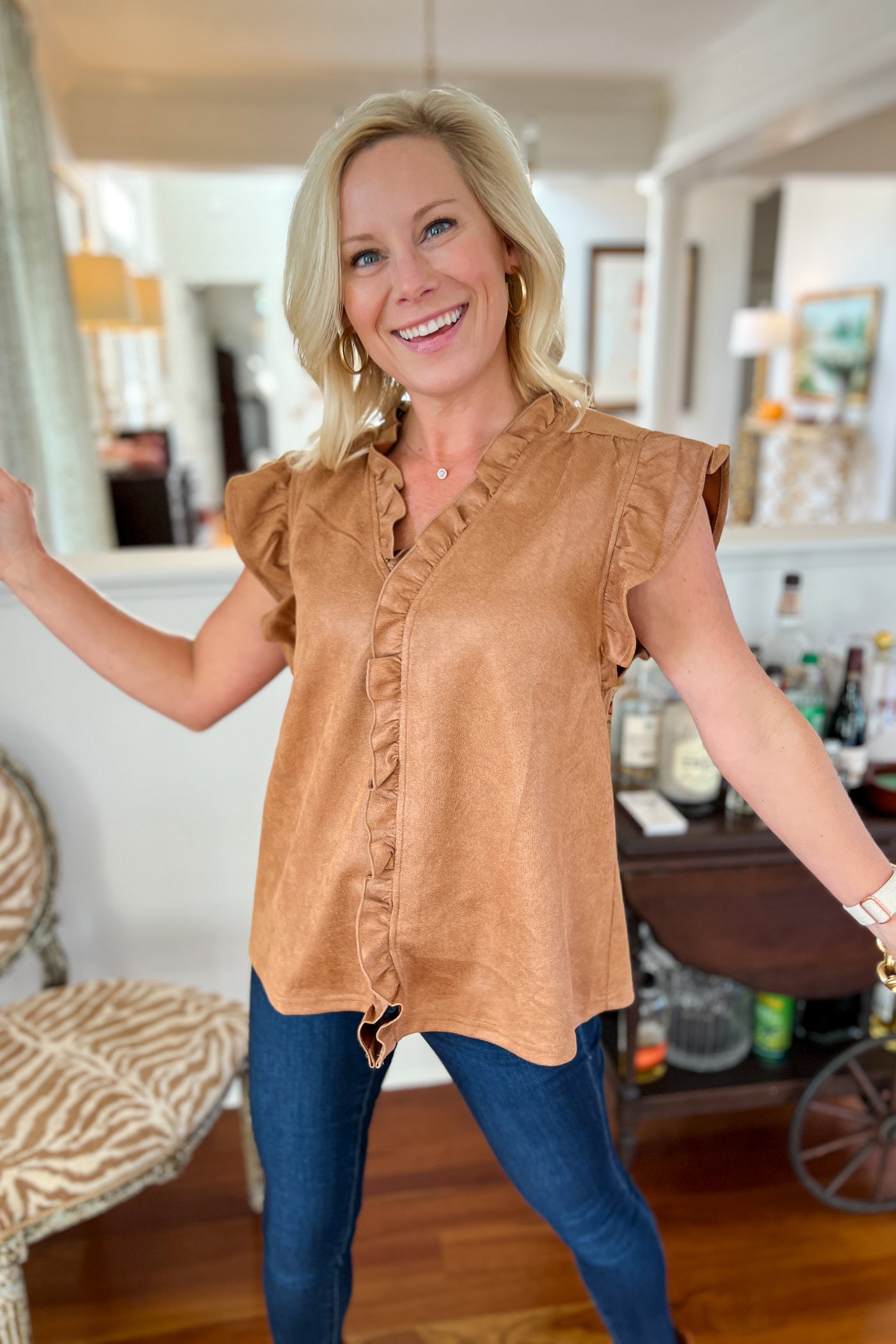 Norah top, camel