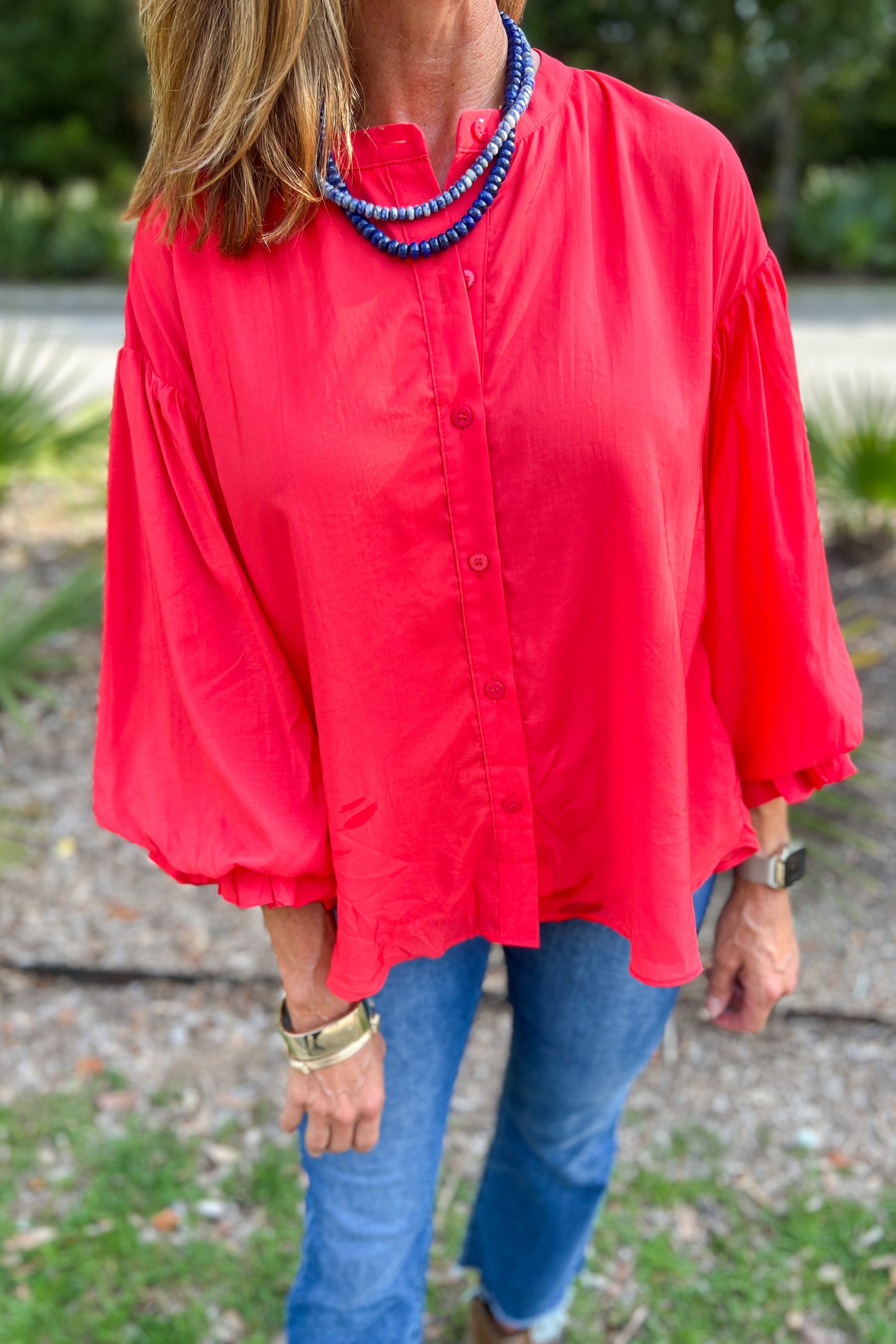 Wendy top, poinsettia