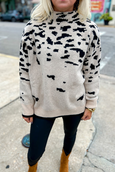 Carpenter sweater, taupe/black