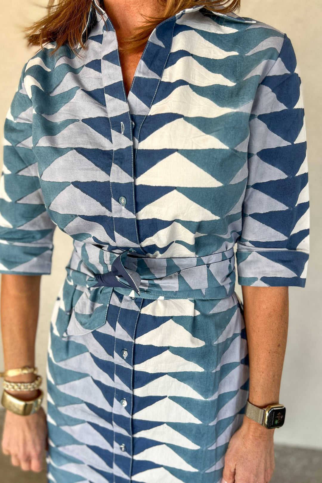 Abington dress, blue ocean