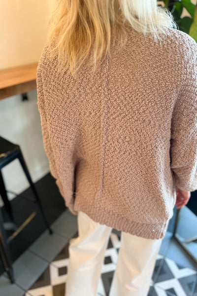 Kennedy cardigan sweater, light mocha