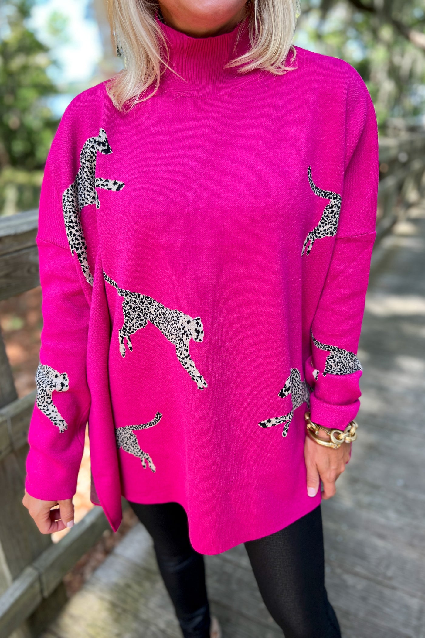 McCartney sweater, hot pink
