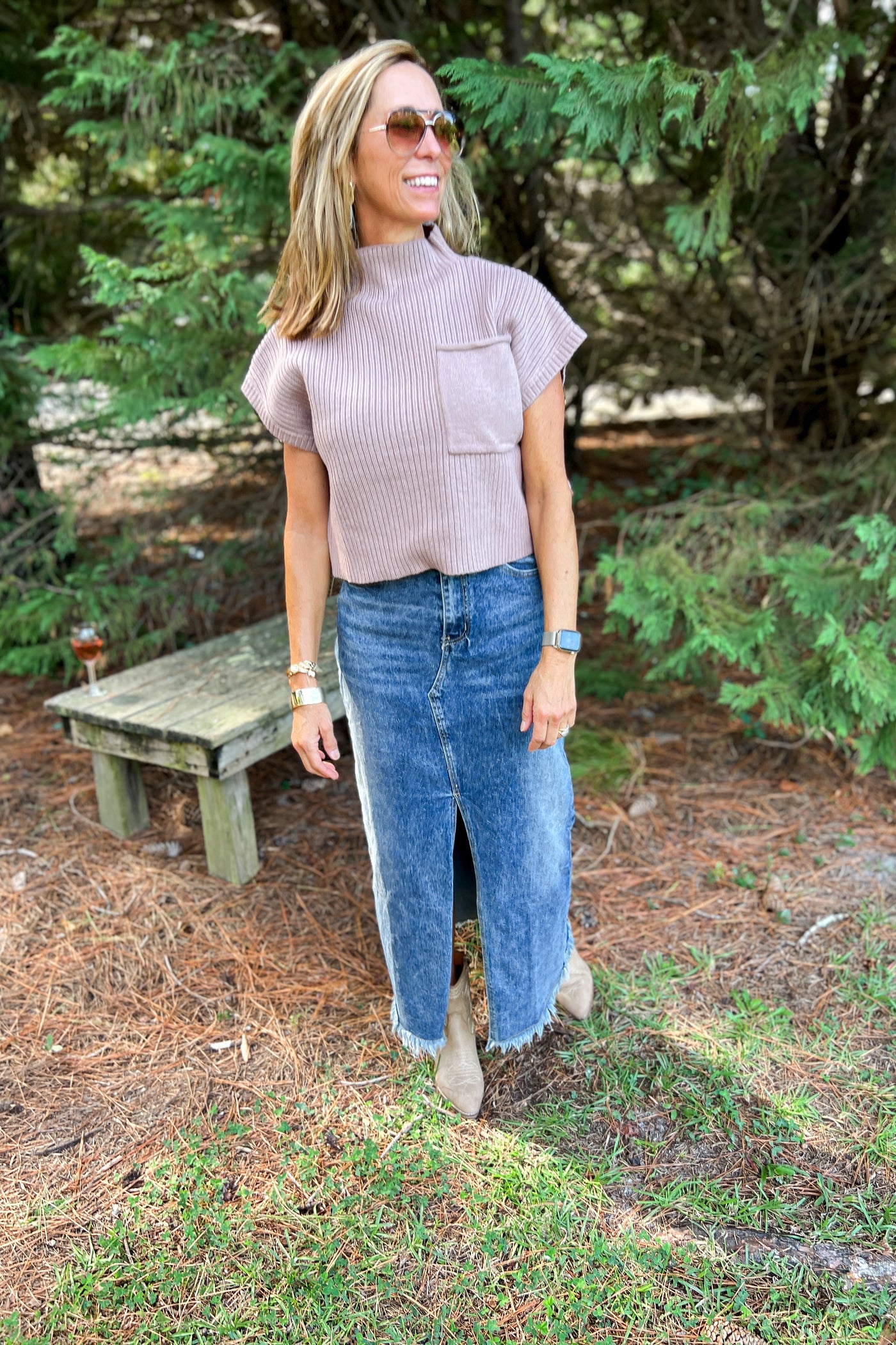 Talton top, mocha
