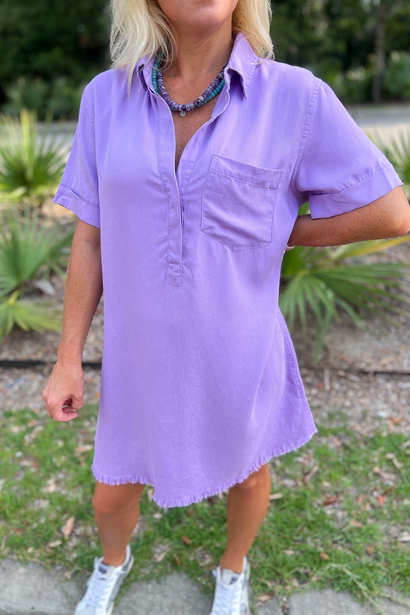 Ferrin dress, washed violet