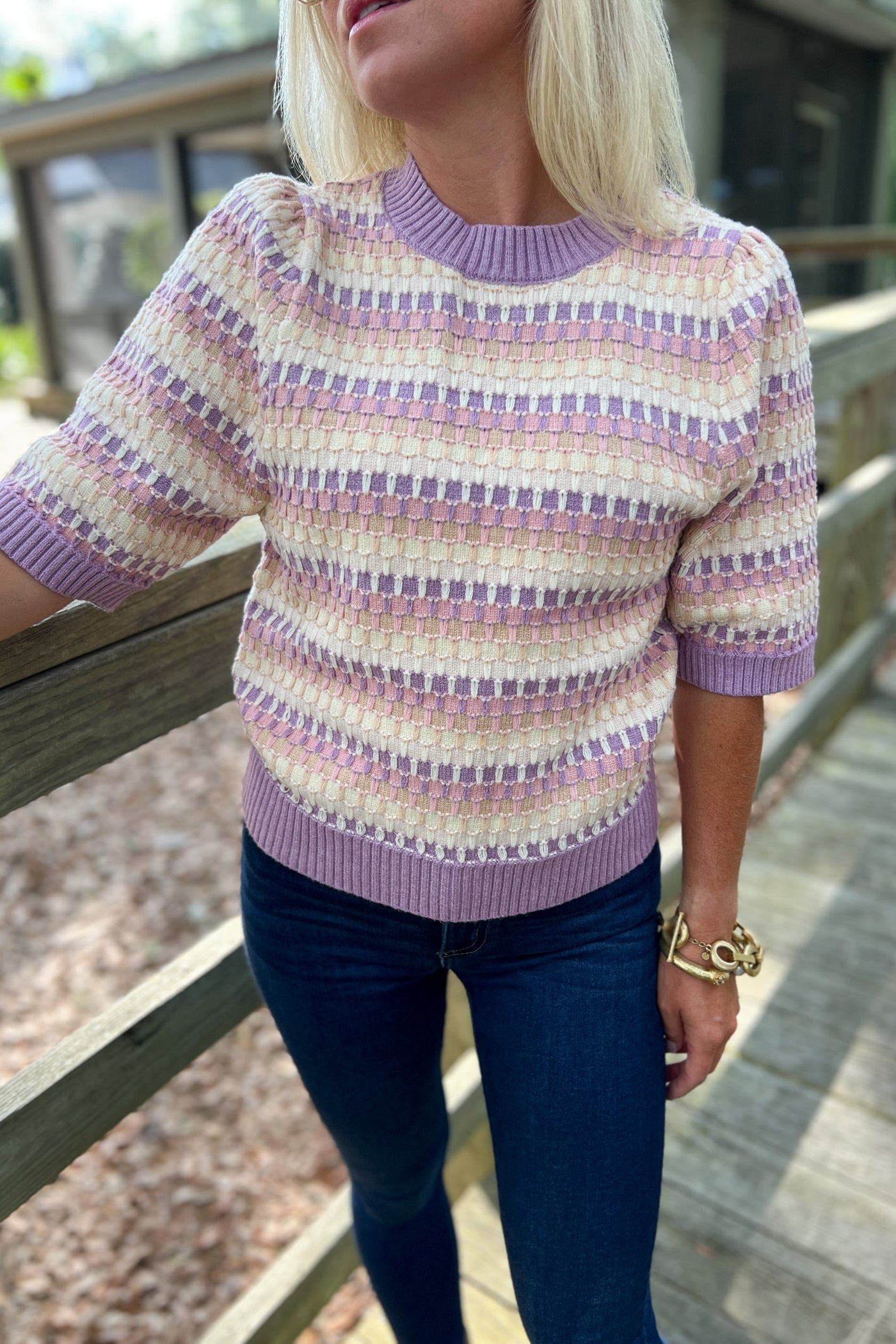 Stephens sweater, lavender multi