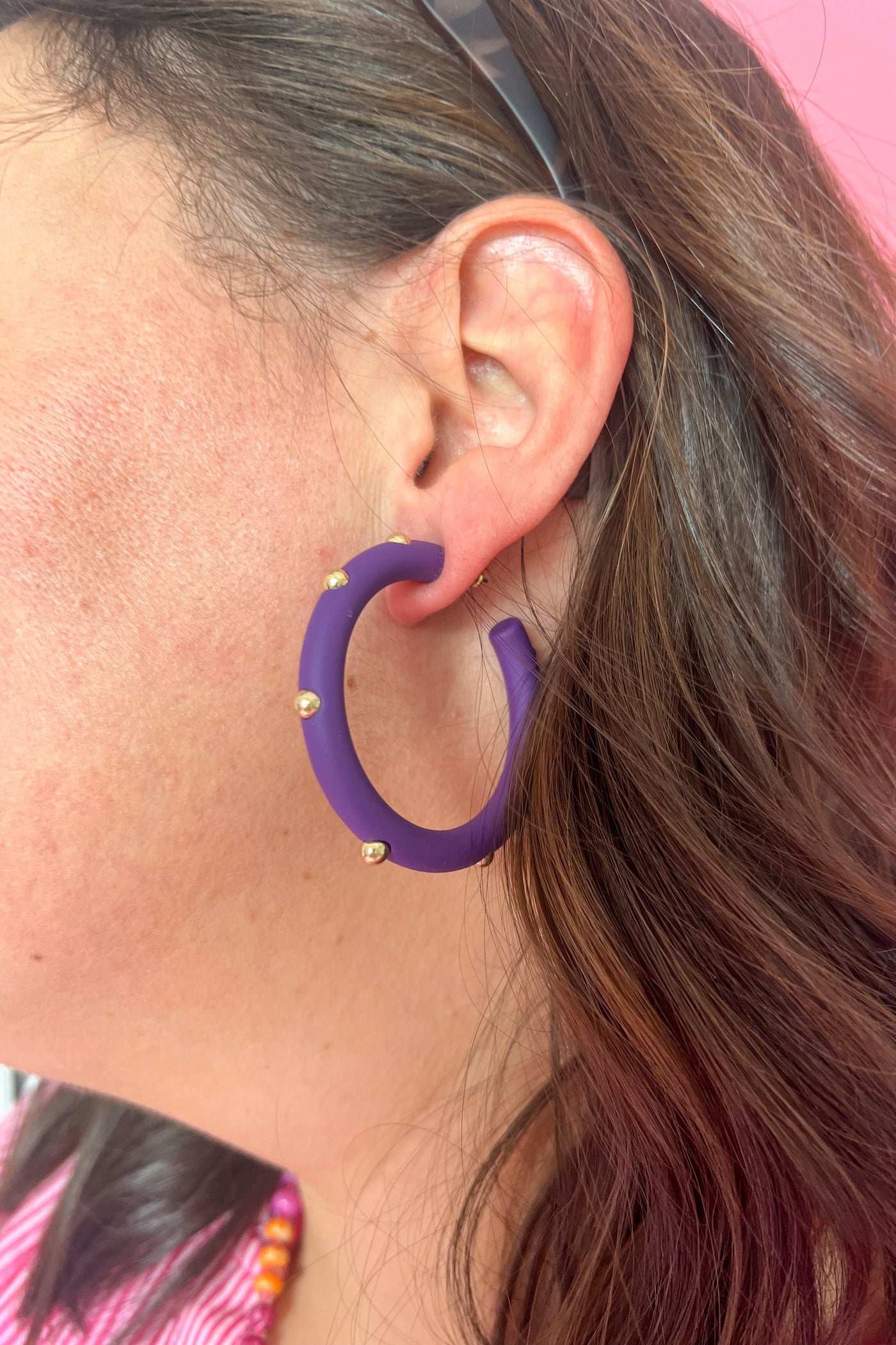 Candace Earrings, plum