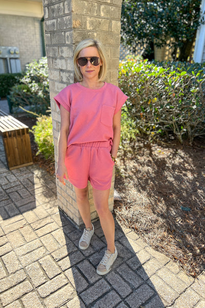 Camden shorts, coral pink