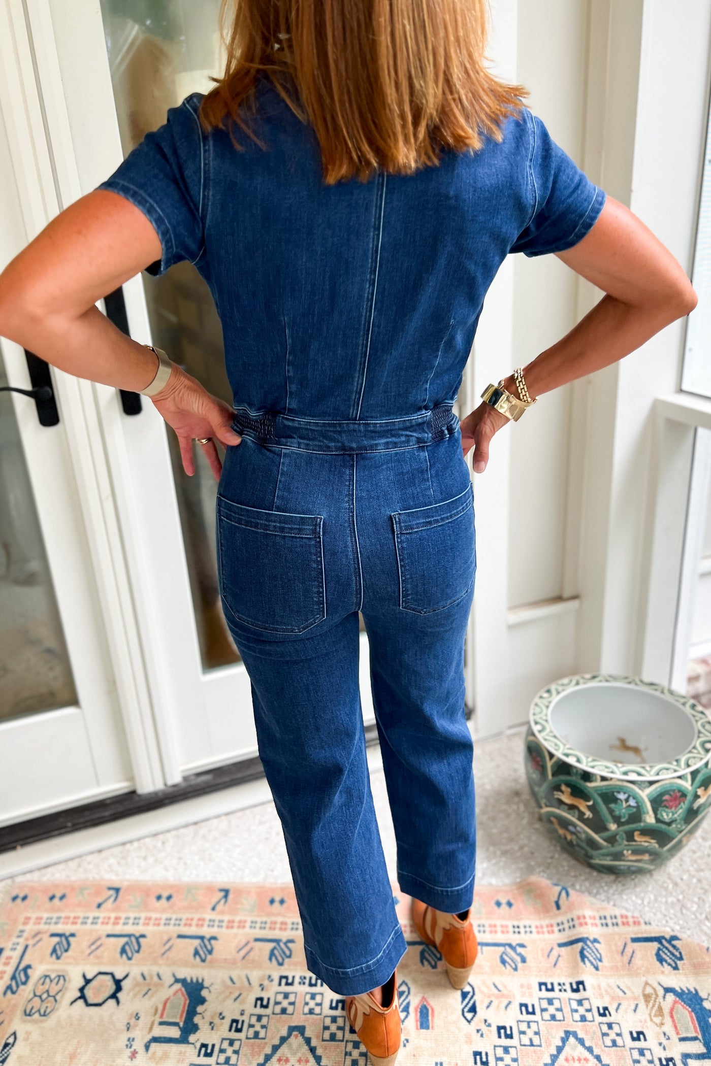 Claire denim jumpsuit