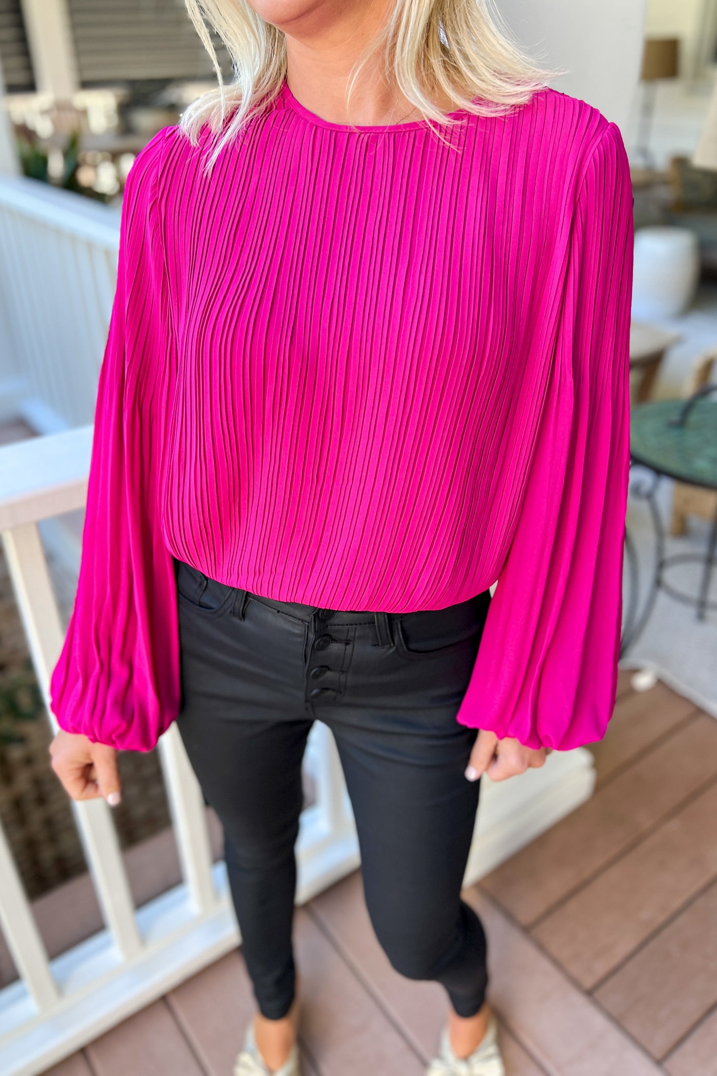 Courtland top, magenta