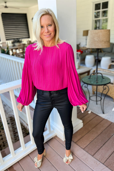 Courtland top, magenta