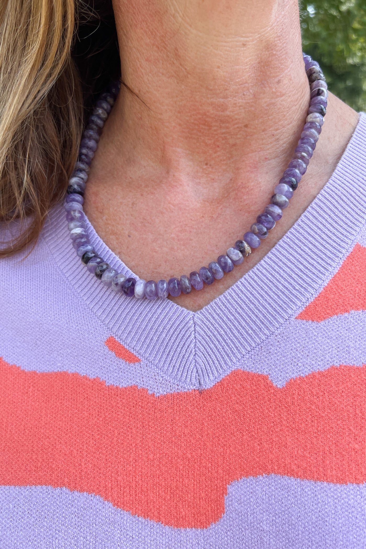 Sullivan's Island Necklace, 10mm, amethyst