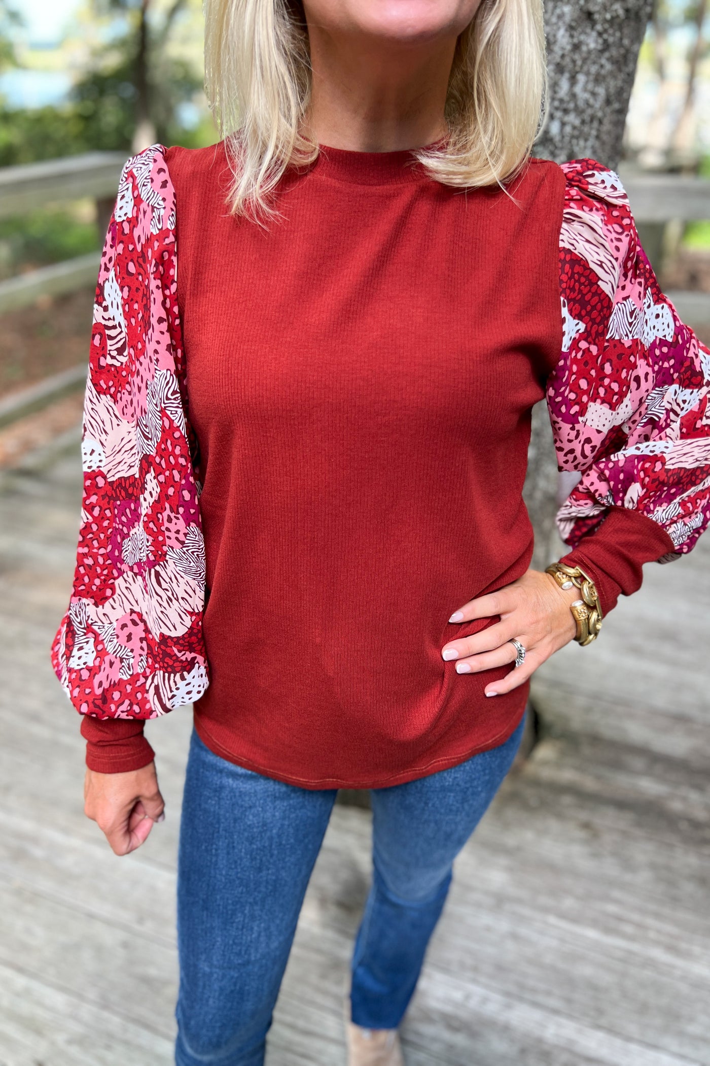 Peyton top, rust