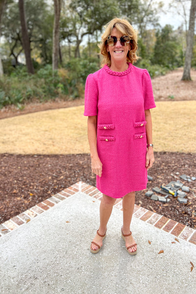 Harrington dress, pink