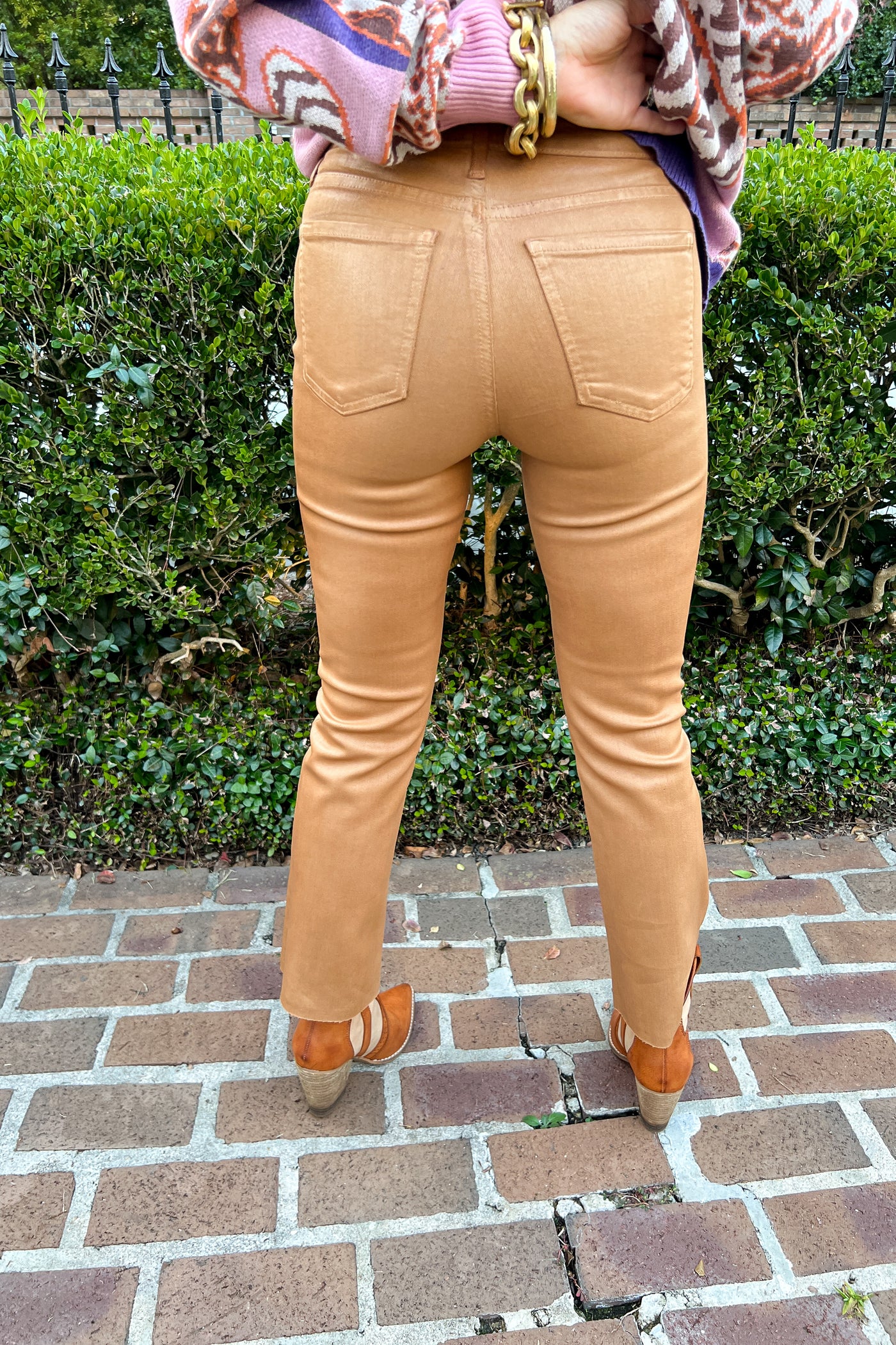 Sammy jeans, coated camel