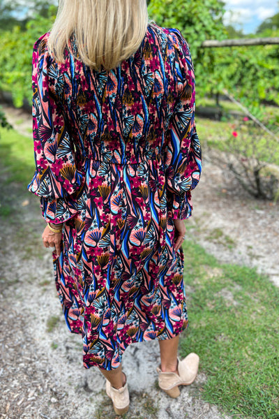 Clemons dress by King + Pitt, fall flower print