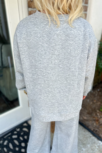 Hemlock sweatshirt top, grey
