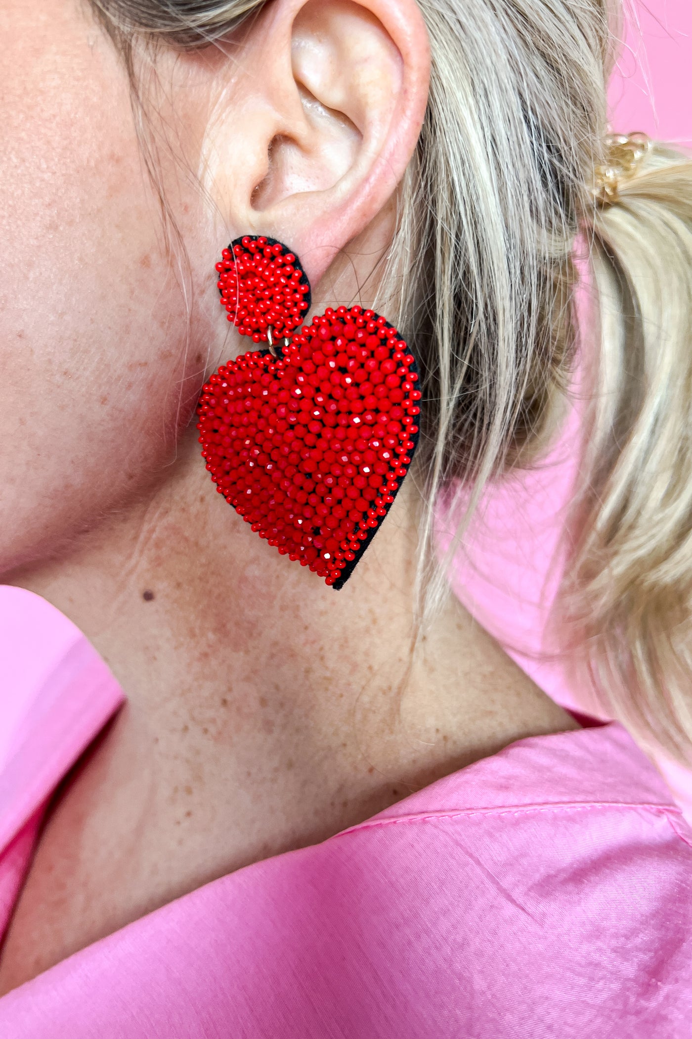 Freya earrings, red