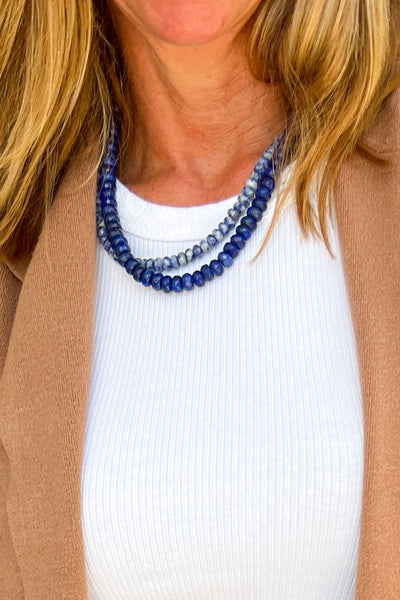 Sullivan's Island Necklace, 10mm, lapis