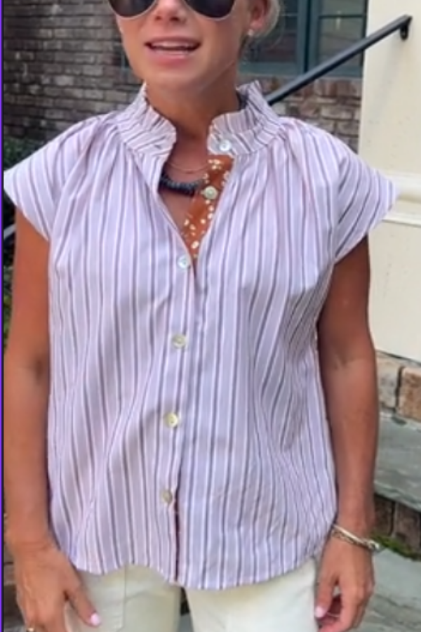 Aimee top, brown/mauve
