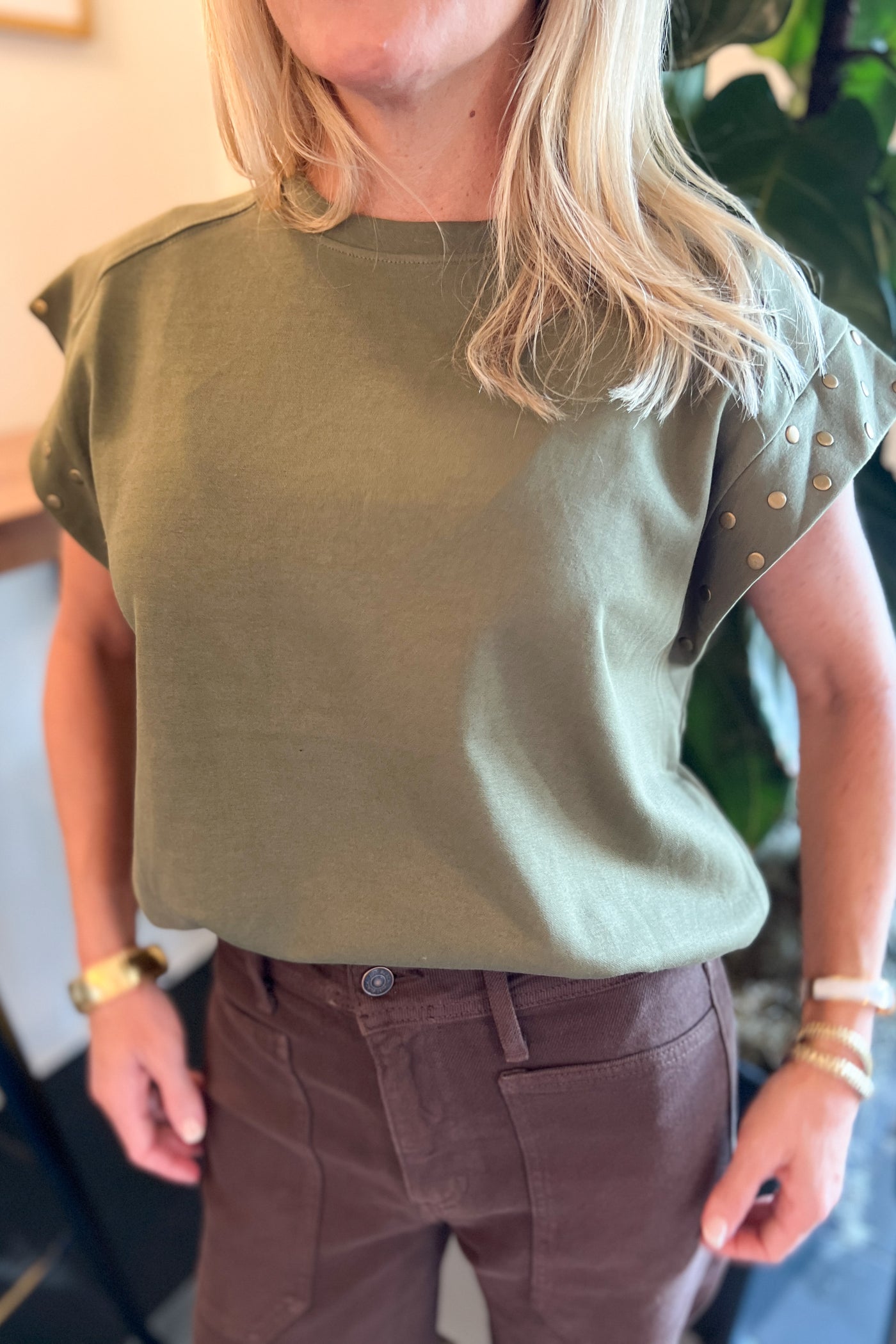Una top, olive