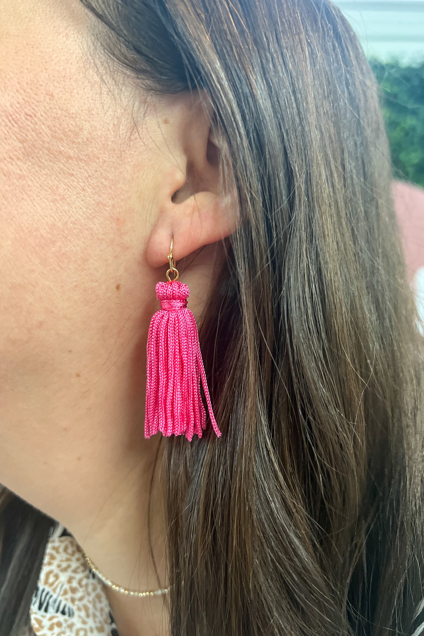 Clara earrings, fuchsia
