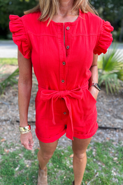 Shiloh romper with belt